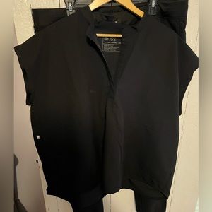 Figs Rafaela Oversized Scrub Top Black XXL